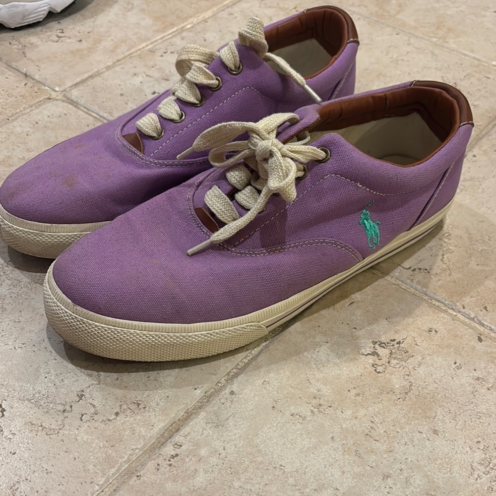 Polo Ralph Lauren Purple Canvas Sneakers